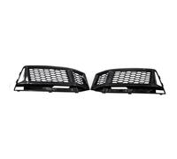 Front Grill Grilles For A4 For B9 2016 2017 2018 Car Front Bumper Fog Light Grilles Air Intake Grill Cover Car Accessories Parts Styling OEM 8W0807681F(Black)