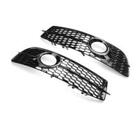 Front Grill Grilles For A6 C6 S-Facelifted 2008 2009 2010 2011 Car Front Bumper Air Intake Grille Fog Light Lamp Grilld Cover Honeycomb 4F0807681Q01C(Silver)