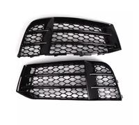 Front Grill Grilles Gloss Black Front Bumper Lower Fog Light Cover Grille Compatible With For RS5 B8.5 2013 2014 2015 2016 8T0807682F 8T0807681F