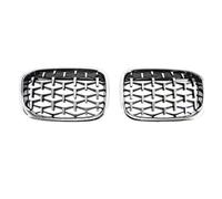 Front Grill Grills For BMW X3 X4 G01 G02 G08 2017-2021 Racing Grills Tuning Car Front Kidney Grille Grills Diamond Style Front Grille Front Kidney(Silver)
