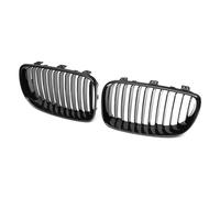 Front Grill Mesh Inserts For BMW 1 Series E81/E82/E87/E88 2007-2013 Pair Gloss Black Car Front Kidney Grilles Racing Grill 51137166439