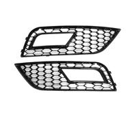 Front Grill Trim Car Front & Radiator Grilles 1Pair Car Front Bumper Fog Lamp Grille Fit For Audi A4 B8.5 2013-2016 Honeycomb Mesh Fog Light Grille RS4 Style(Glossy Black)