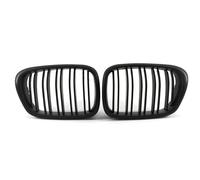 Front Grill Trim Fit For BMW E39 5 Series 525i 528i 1999-2003 Grille Car Front Hood Racing Grille Auto Dual Line Intake Grille Car Grille(Matt Black)