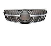 Front Grill Trim Front Grille Bumper Grill Grid Tuning Accessories Fit For Mercedes Benz E Class W212 2009-2015 E260 E300 E350 E200 GT Car Grille(09-12 Diamond Silver)