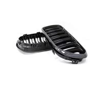 Front Grille 1 Pair Front Grilles For BMW 1 Series F20 F21 2016 2017 Gloss Black Kidney Grill Racing Front Bumper Grilles Radiator Grille(Carbon Black)