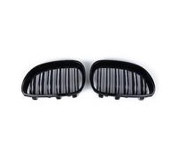 Front Grille 1 Pair Gloss Black Front Kidney Grill Double Slat Double Line Grille For BMW E60 E61 5 Series 2003-2010 Car Accessories Coup Sport Radiator Grill