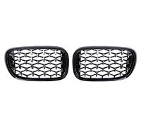 Front Grille 2 Pieces Car Front Bumpe Kidney Grill For BMW 7 G11 G12 730i 740i 750i 740e 725d 730d 2015-2020 Diamond Racing Grilles(Black and Sliver)