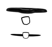 Front Grille 3pcs/Set Boot Tailgate Door Handle And Front/Rear Logo Badge Grill Strip Cover For Fiat For Abarth 500 595 695 595C 695C 2012-2024 Bumper Grill(A SET Black)
