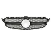 Front Grille Car Front Grill For Benz For W205 C S205 C205 2014-2021 For C260 C250 C180 C200 C300 Sport Tuning Refit Front Grille Bumper Grill For AMG Style(Black 1)