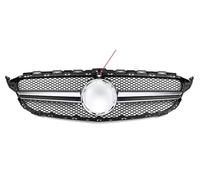 Front Grille Car Front Grill For Benz For W205 C S205 C205 2014-2021 For C260 C250 C180 C200 C300 Sport Tuning Refit Front Grille Bumper Grill For AMG Style(Silver 3)