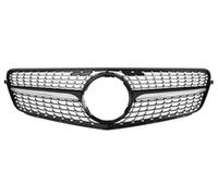 Front Grille Car Front Grill For Mercedes For Benz For C Class W204 C180 C200 C300 C350 2007-2014 Front Bumper Grill Refiting GT Diamond AMG Style Auto Accessories(Black)