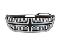 Front Grille Car Front Grill Racing Grills Bumper Mesh Grille Front Car Grill For DODGE For JOURNEY 2009-2017 Anterior Reticulum Auto Parts(Chrome glitter style)