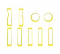 Front Grille Car Grille Mesh Headlight Lamp Decoration Cover For Jeep For Wrangler JL For Gladiator JT 2018 2019 2020 2021 2022 2023 Bumper Grill(Yellow set)