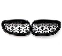 Front Grille Car Racing Grill For BMW E60 E61 5 Series 2003-2009 Diamond Front Kidney Grille Meteor Style Grill Chrome(Full black)