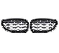 Front Grille Car Racing Grill For BMW E60 E61 5 Series 2003-2009 Diamond Front Kidney Grille Meteor Style Grill Chrome(Fullsilver)