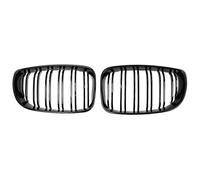 Front Grille Carbon Fiber Racing Grill Car Front Grilles Bumper Hood Kidney Grille ABS For BMW E81 E87 E82 E88 128I 130I 135I 2008-2011(Gloss black)