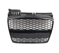 Front Grille Compatible With A4 B7 2005 2006 2007 Honeycomb Grill Mesh Front Bumper Grille Cover Car Center Glossy Black Racing