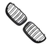 Front Grille Compatible With BMW For 1 Series E81 2008 2009 2010 2011 1Pair Car Front Bumper Kidney Grille Glossy Black Double Line Racing Grill
