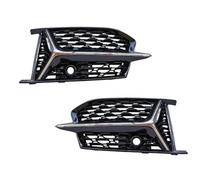 Front Grille For A6 S6 C8 2018-2024 HONEYCOMB Fog Light Bezel CoverGlossy Black Car Front Bumper Grille Grill Cover Bumper Grille(Chrome)