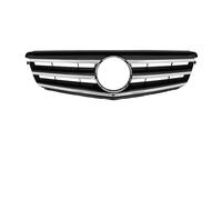 Front Grille For Benz C-Class W204 2007-2014 C180 C200 C250 C300 For AMG For GT Diamond Tuning Grille Front Bumper Hood Grill Top Trim Moulding(Sport-Chrome Black)