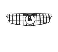 Front Grille For Benz C-Class W204 2007-2014 C180 C200 C250 C300 For AMG For GT Diamond Tuning Grille Front Bumper Hood Grill Top Trim Moulding(GTR-Black)