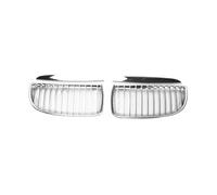 Front Grille For BMW 3 Series 2005 2006 2007 2008 E90 E91 Grill Front Kidney Grille Double Slats Gloss Black Grills Car Front Grills(Silver 05-08)