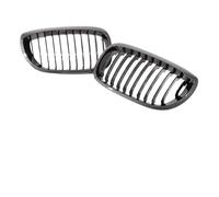 Front Grille For BMW 3 Series E46 LCI Facelift 2 Door 2004 Up 325i 320i 330 Front Bumper Racing Grille Carbon Chrome Grill Accessories Car Front Grills(Single Carbon Frame)