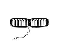 Front Grille For BMW 5 Series G30 G38 G31 Facelift LCI 2021 2022 2023 Grille Led Light Racing Luminous Grilles Mesh Grill