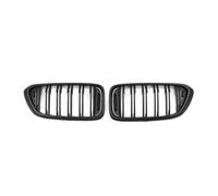 Front Grille For BMW 6-Series G32 2017 2018 2019 2020 640i Carbon Fiber Look Double Line Style Front Bumper Racing Grill Glossy Dual Slats Grilles Car Front Grills(Double-Matte Black)