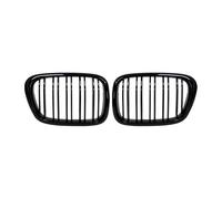Front Grille For BMW E39 5 Series 525 528 530 1999 2000 2001 2002 2003 Gloss Black Grille Car Front Hood Grill Kidney Grilles Racing Dual Line Bumper Grill(Gloss Black)