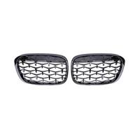 Front Grille For BMW For X1 F48 F49 2016-2019 Style Grills Parts Diamond Front Kidney Grille Racing Grill Radiator grille(Glossy Black)