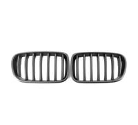 Front Grille For BMW For X3 For F25 2010-2013 All Black Single Line Style Front Bumper Grilles Silver Diamonds Racing Double Slat Grills Front Grill(Single-Matte Black)