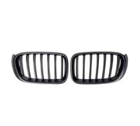 Front Grille For BMW For X3 For F25 For X4 For F26 2014-2018 Diamonds Style Front Bumper Grilles Carbon Fiber Look Double Line Racing Grill Front Grill(Single-Matte Black)