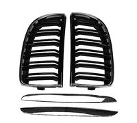 Front Grille Frame Gloss Black Twin Slat Double Line Car Front Grille Fits For BMW 3 Series E90 91 2005 2006 2007 2008 Sport Radiator Grill