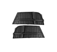 Front Grille Frills For A3 Sport S3 2016 2017 2018 2019 2020 Pair Front Bumper Fog Light Grille Shell Cover Honeycomb Mesh Grill Front Bumper Mask(Black)