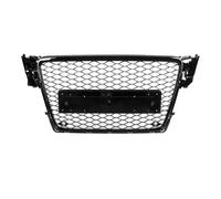 Front Grille Frills For A4 B8 8T S4 2008-2012 Front Bumper Honeycomb Mesh Grille RS4 Style Glossy Black Grill Cover Front Radiator Grille Frills