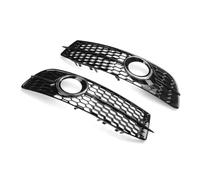 Front Grille Frills For A6 C6 S-Facelifted 2008-2011 Front Bumper Fog Light Lamp Grille Cover Honeycomb 4F0807681Q01C Front Bumper Kidney Grilles(Chrome Silwer)