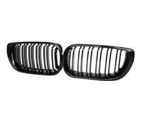 Front Grille Frills For BMW 3 Series 2002-2005 E46 4-Door 320i 325i 325xi 330i 330xi Double Slats Black Grill Grille Front Kidney Front Bumper Mask(Black 4 Doors02-05)