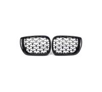 Front Grille Frills For BMW 3 Series 2002-2005 E46 4-Door 320i 325i 325xi 330i 330xi Double Slats Black Grill Grille Front Kidney Front Hood Bumper Grille(BlackNet 4Door 02-05)