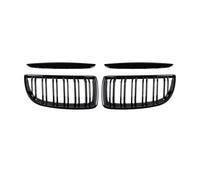 Front Grille Frills For BMW 3 Series 2005-2008 E90 E91 Double Slats Gloss Black Grills Grill Front Kidney Grille Front Hood Bumper Grille(Gloss Black 4 Door2)