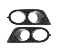 Front Grille Frills For BMW E46 For BM3 2001-2006 Car Dual Hole Surround Air Duct Grille Racing Style 2X Front Bumper Fog Light Cover Front Radiator Grille Frills(Carbon Fiber Look)