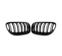 Front Grille Frills For BMW E92 E93 2DR LCI Pair Black Gloss Kidney Grille Radiator Double Bar Front Bumper Kidney Grilles