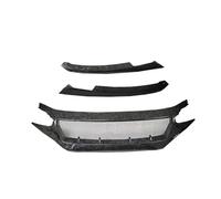 Front Grille Frills For Civic 10th FK7 FK8 TYPE-R Racing FC JS N1 Style Carbon Grille Lamp Eyebrow Trim Front Bumper Air Inlet Car Front Grille(Forge Pettern)