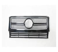 Front Grille Frills For Mercedes For Benz G Class W463 1999-2018 G550 G500 G350 G55 G63 For AMG White/Black Upper Bumper Hood Mesh Grid Front Grill Grille Car Front Grille(Black)