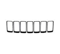 Front Grille Grill 7PC Gloss Black Front Grille Insert Cover Trim Kit For 2014-2016 Car Radiator Grilles