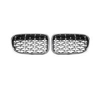 Front Grille Grills Car Front Grill Diamond Kidney Grilles Racing Grills For BMW X3 F25 2011 2012 2013 Chrome Grille(Silver)