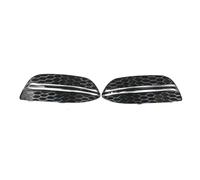 Front Grille Grills For Benz W205 2015 2016 2017 2018 2Piece Car Front Bumper Fog Light Grilles Cover Trim Left Right Car Front Grill Grills(Chrome)