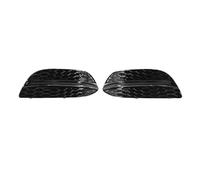 Front Grille Grills For Benz W205 2015 2016 2017 2018 2Piece Car Front Bumper Fog Light Grilles Cover Trim Left Right Car Front Grill Grills(Black)