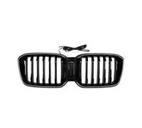 Front Grille Grills For BMW For X3 For X4 G01 G02 G08 M40i 20i 30i For LCI 2022-2024 LED Light Grille Front Grilles Car Bumper Kidney Glossy Black Racing Grill(Single Slat)
