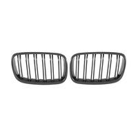Front Grille Grills For BMW X5 E70 X6 E71 2007-2014 Chrome Silver Diamonds Style Double Dual Slats Upper Grills All Black Front Bumper Grilles car grille(Double-Matte Black)